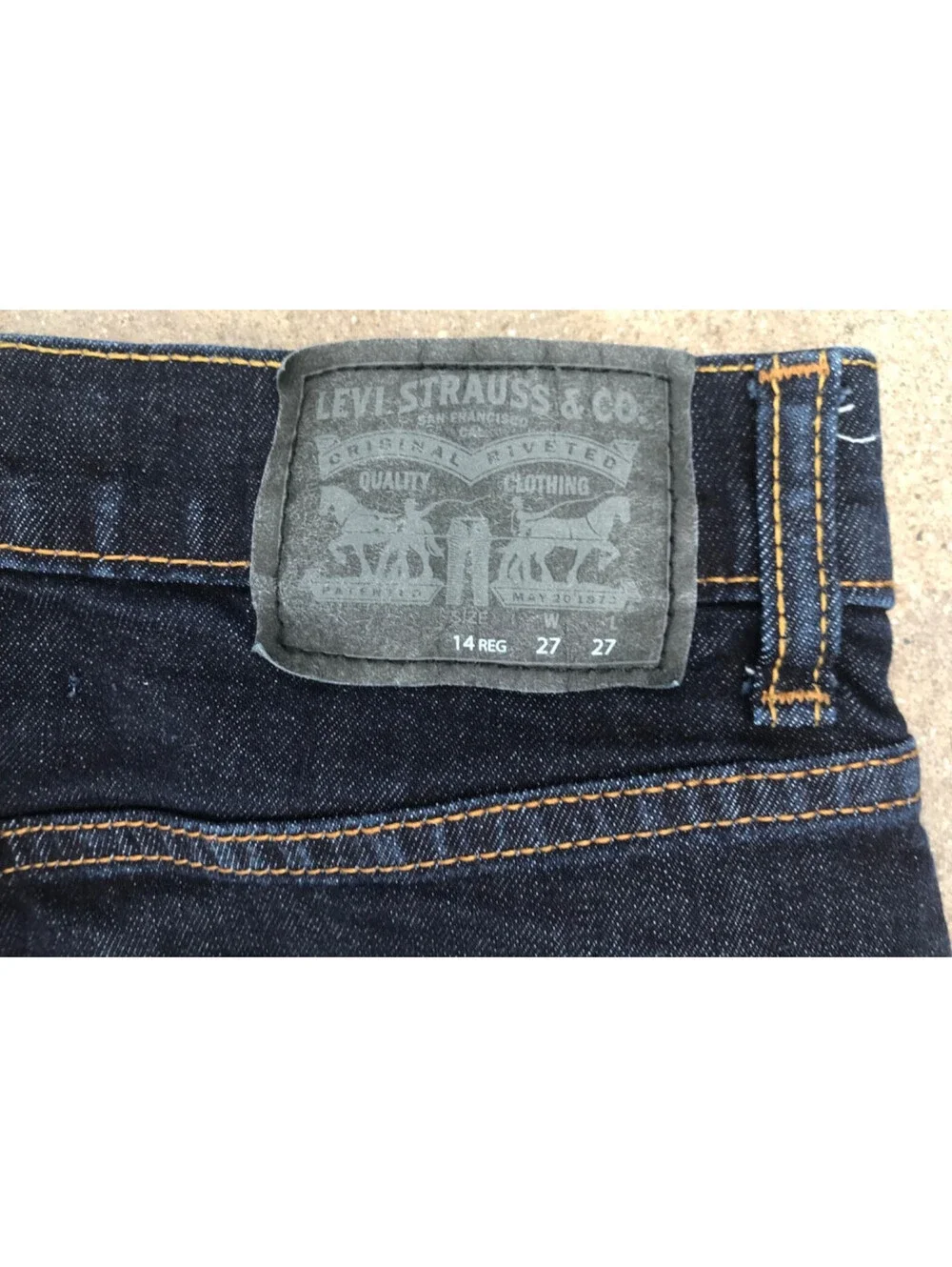 Levis 511 Performance Slim Youth 14 Reg 27x27 Blue Jeans Dark Wash No Fade